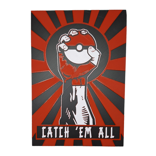 Cuadro Pokeball "atraparlos a todos"